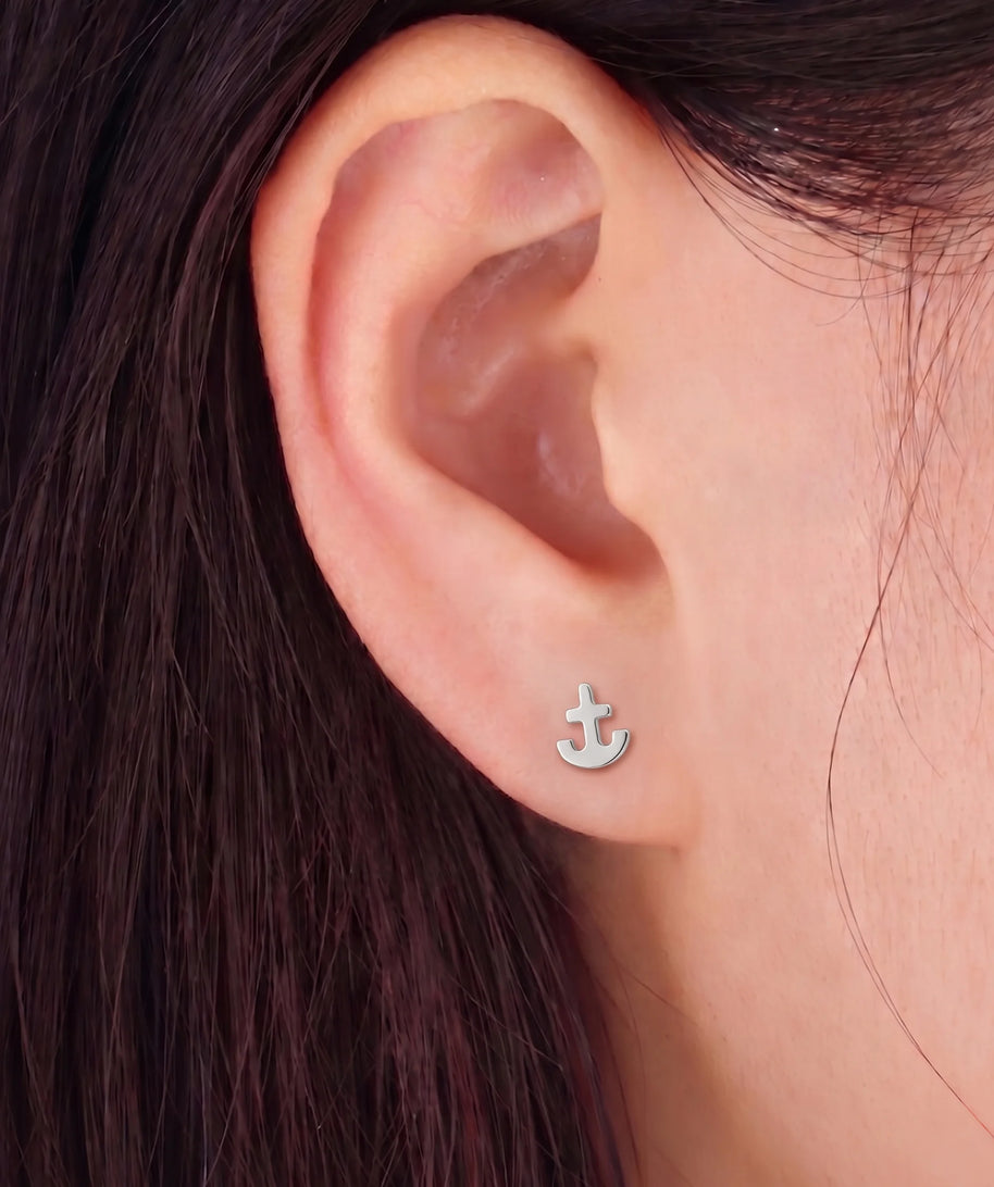Anchor Studs in 92.5 Silver