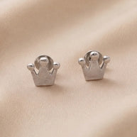 Crown Studs in 92.5 Silver