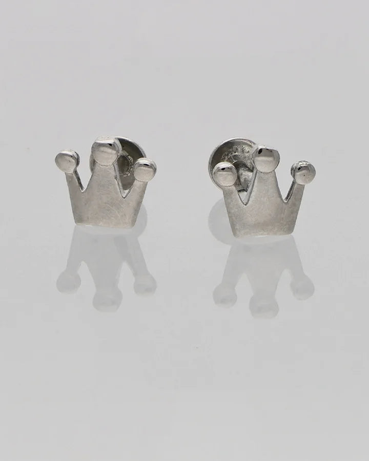 Crown Studs in 92.5 Silver