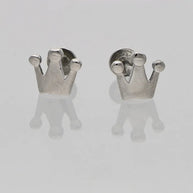 Crown Studs in 92.5 Silver