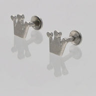 Crown Studs in 92.5 Silver