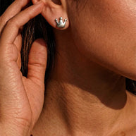 Crown Studs in 92.5 Silver