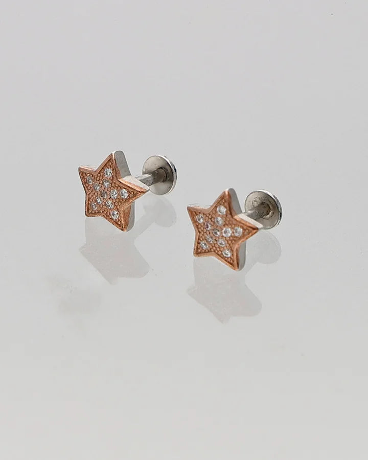 Aurelle Star Studs in 92.5 Silver