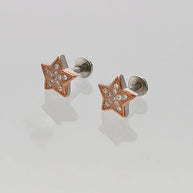 Aurelle Star Studs in 92.5 Silver