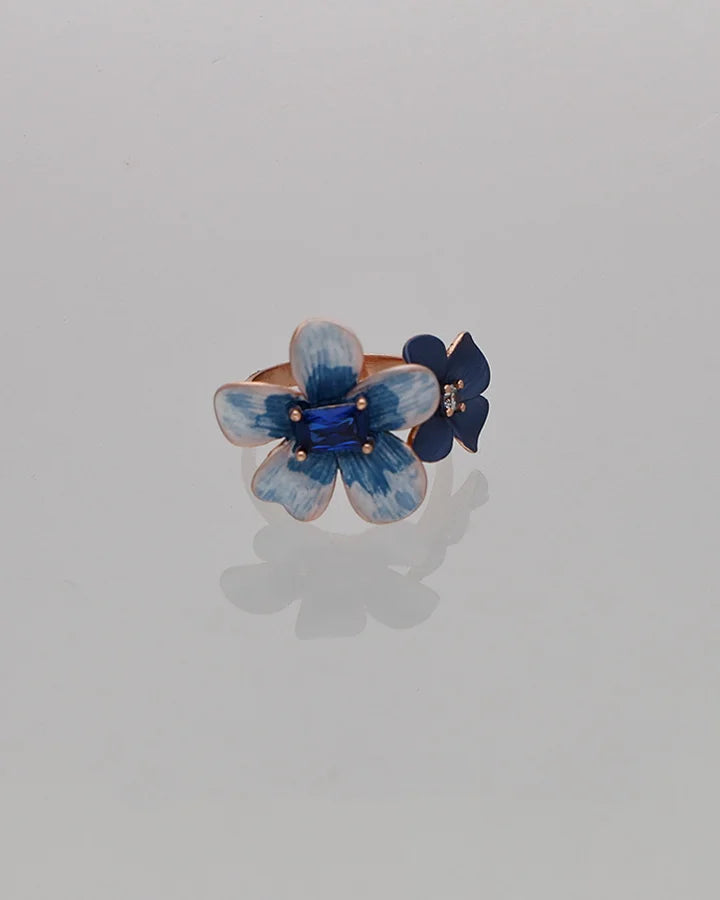 Dual Flora Ring in 92.5 Silver