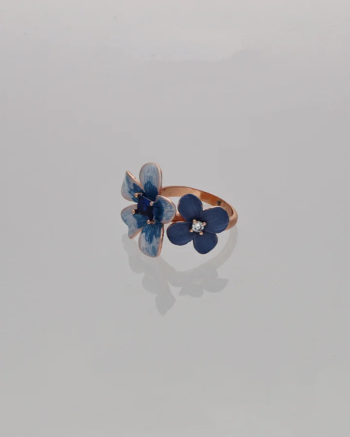 Dual Flora Ring in 92.5 Silver