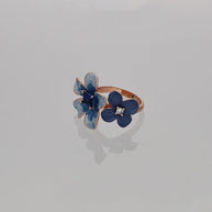 Dual Flora Ring in 92.5 Silver
