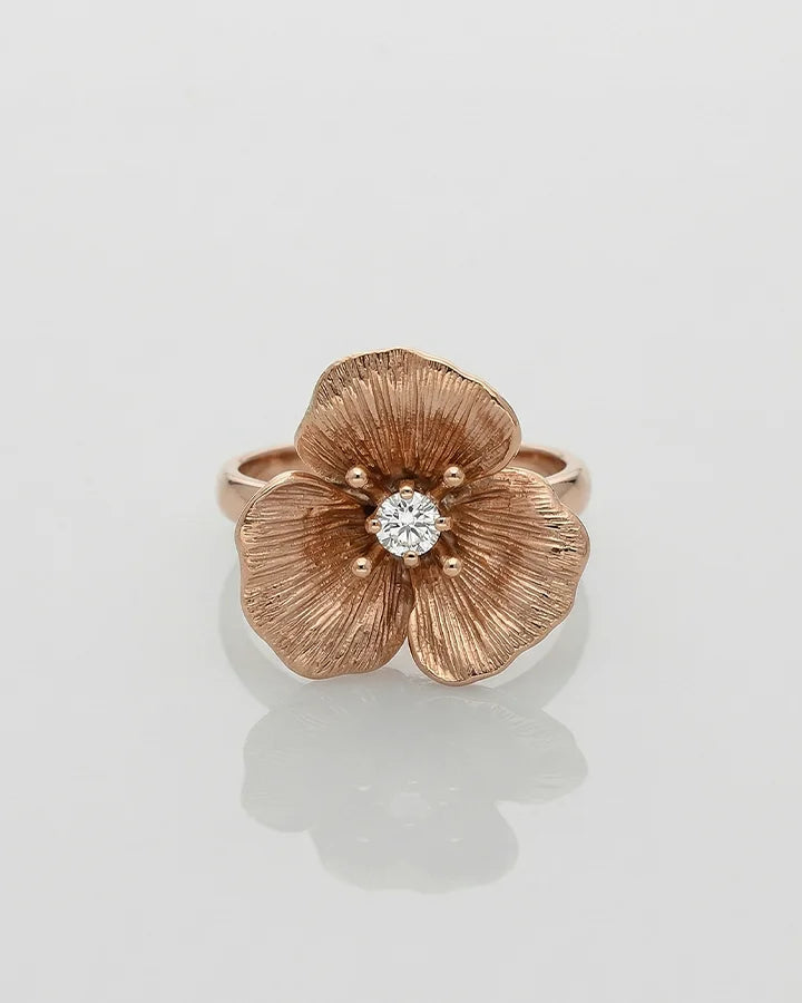 Celeste Rose Ring in 92.5 Silver