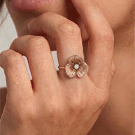 Celeste Rose Ring in 92.5 Silver