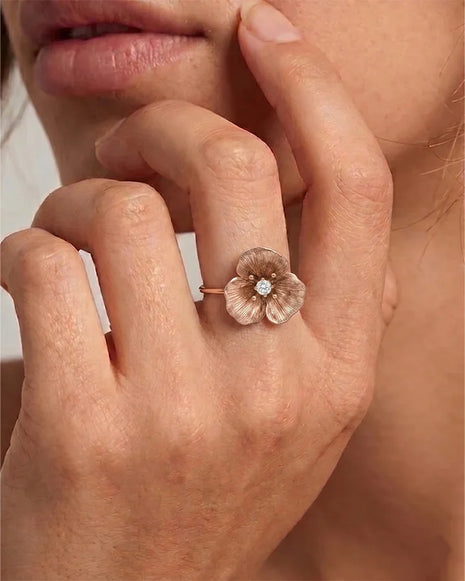 Celeste Rose Ring in 92.5 Silver
