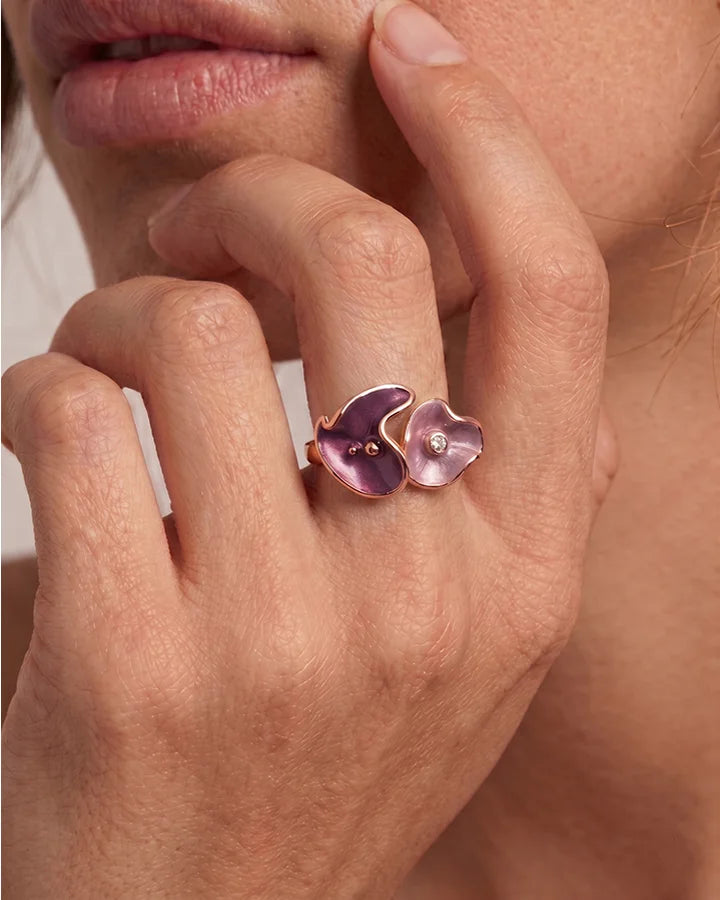 Rosaline Glow Ring in 92.5 Silver