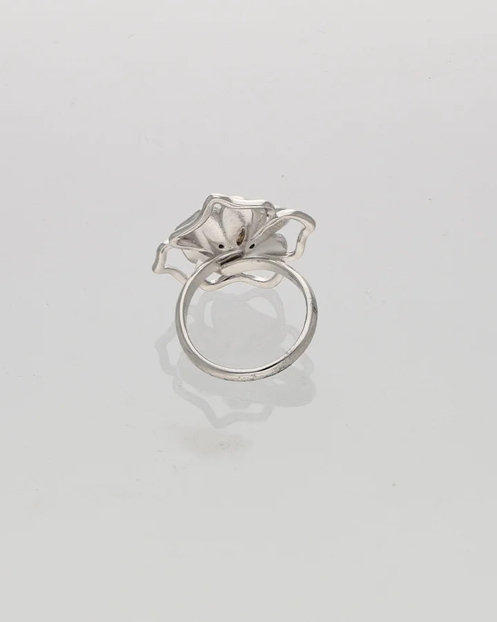 Pink Flora Ring in 92.5 Silver