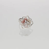 Pink Flora Ring in 92.5 Silver