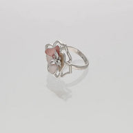 Pink Flora Ring in 92.5 Silver