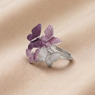 Flutter Motif Ring in 92.5 Silver