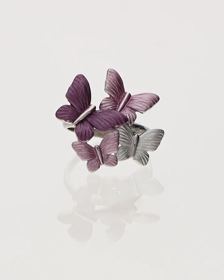 Flutter Motif Ring in 92.5 Silver