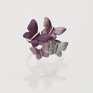 Flutter Motif Ring in 92.5 Silver