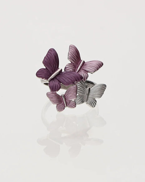 Flutter Motif Ring in 92.5 Silver