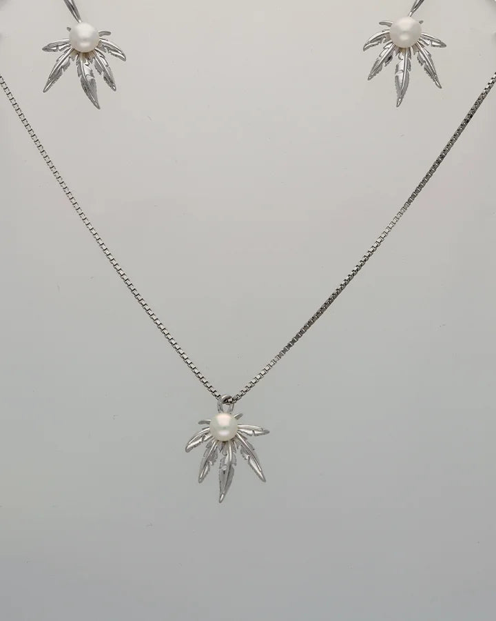Ivory Pearl Charm Duo  in 92.5 Silver