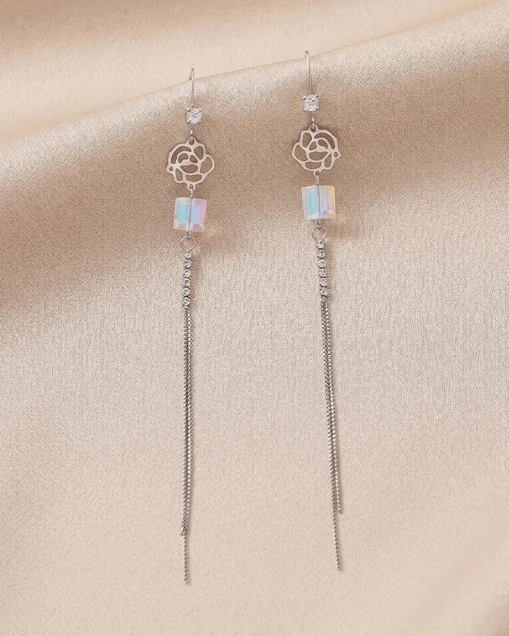 Crystal Drift Earrings in 92.5 Silver