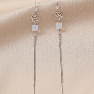 Crystal Drift Earrings in 92.5 Silver