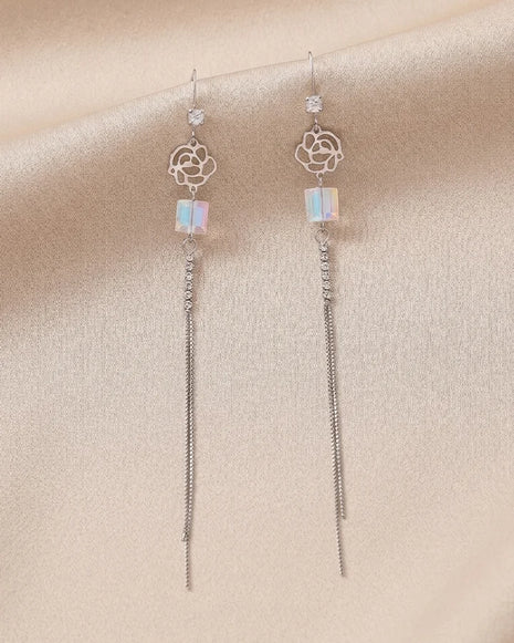 Crystal Drift Earrings in 92.5 Silver