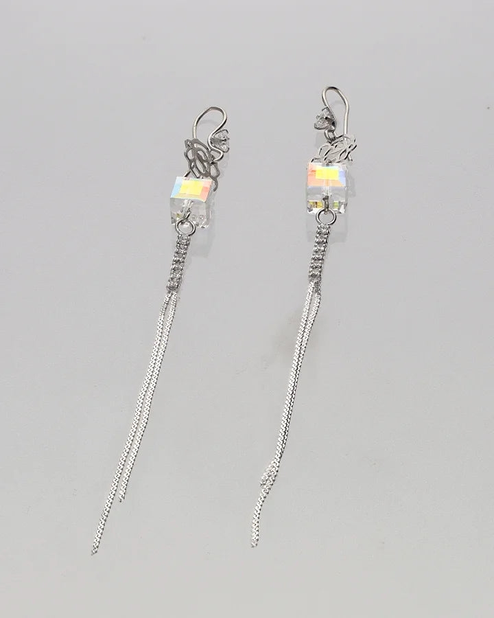 Crystal Drift Earrings in 92.5 Silver