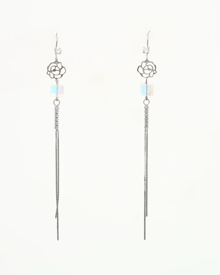 Crystal Drift Earrings in 92.5 Silver