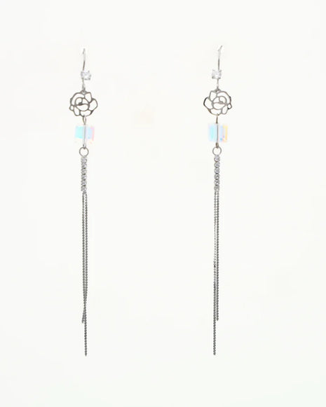 Crystal Drift Earrings in 92.5 Silver