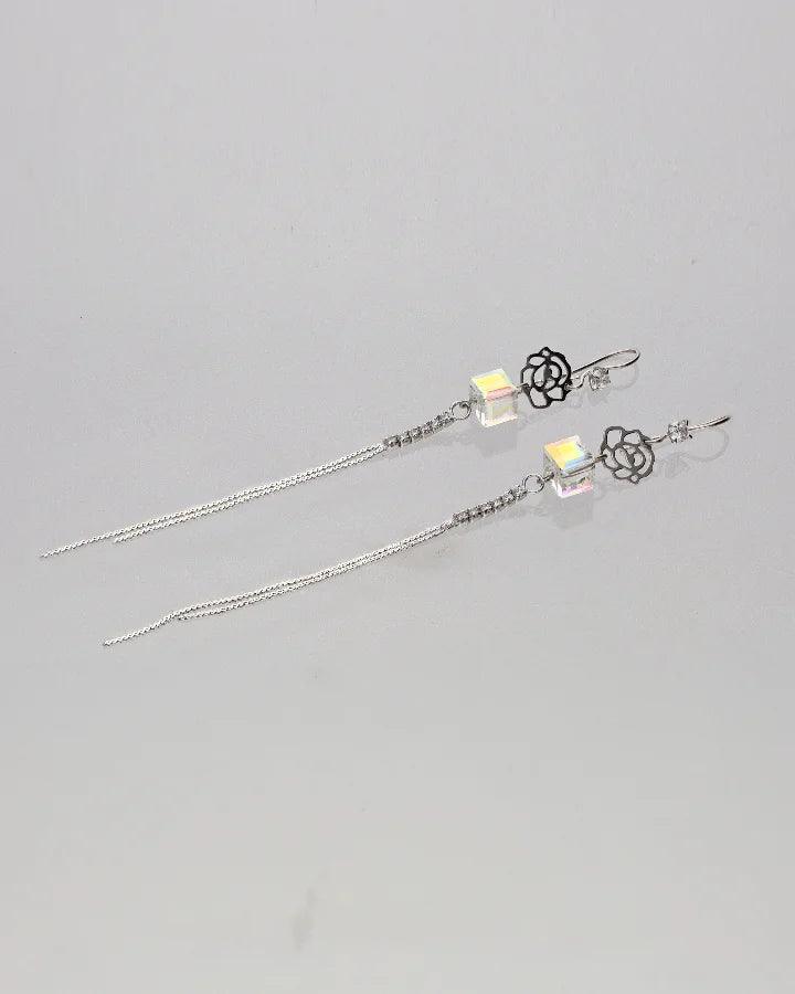 Crystal Drift Earrings in 92.5 Silver