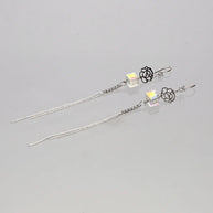 Crystal Drift Earrings in 92.5 Silver