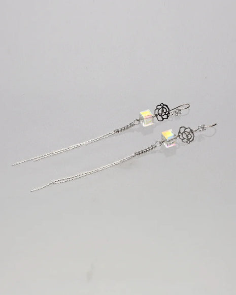 Crystal Drift Earrings in 92.5 Silver