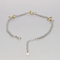 Yellow Butterfly Bracelet  in 92.5 Silver