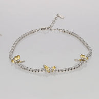 Yellow Butterfly Bracelet  in 92.5 Silver