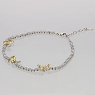 Yellow Butterfly Bracelet  in 92.5 Silver