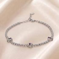 Link Tennis Bracelet in 92.5 Silver