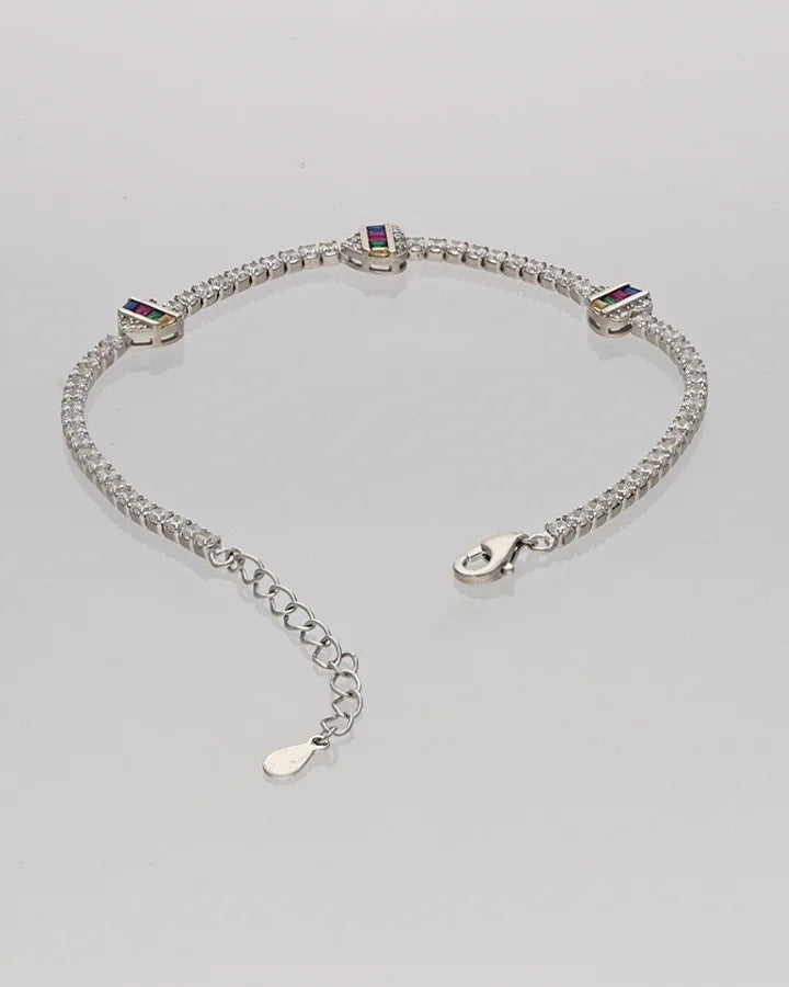 Link Tennis Bracelet in 92.5 Silver