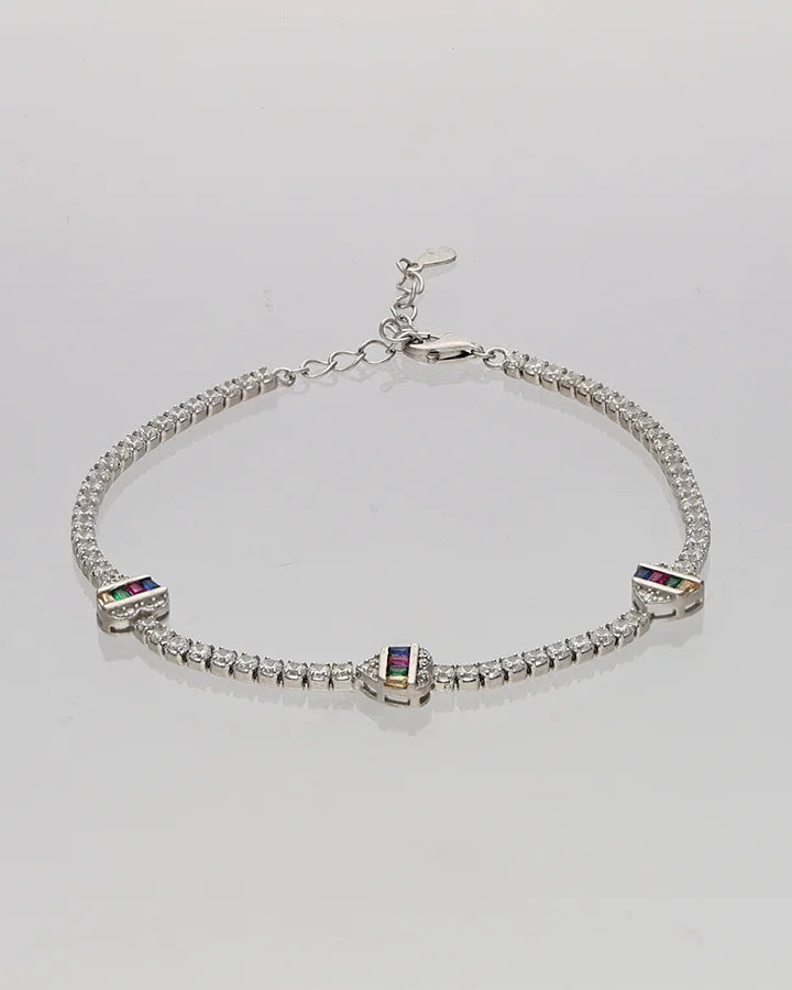Link Tennis Bracelet in 92.5 Silver