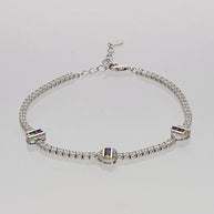 Link Tennis Bracelet in 92.5 Silver