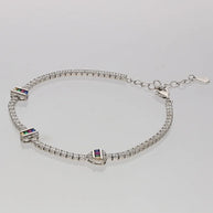 Link Tennis Bracelet in 92.5 Silver