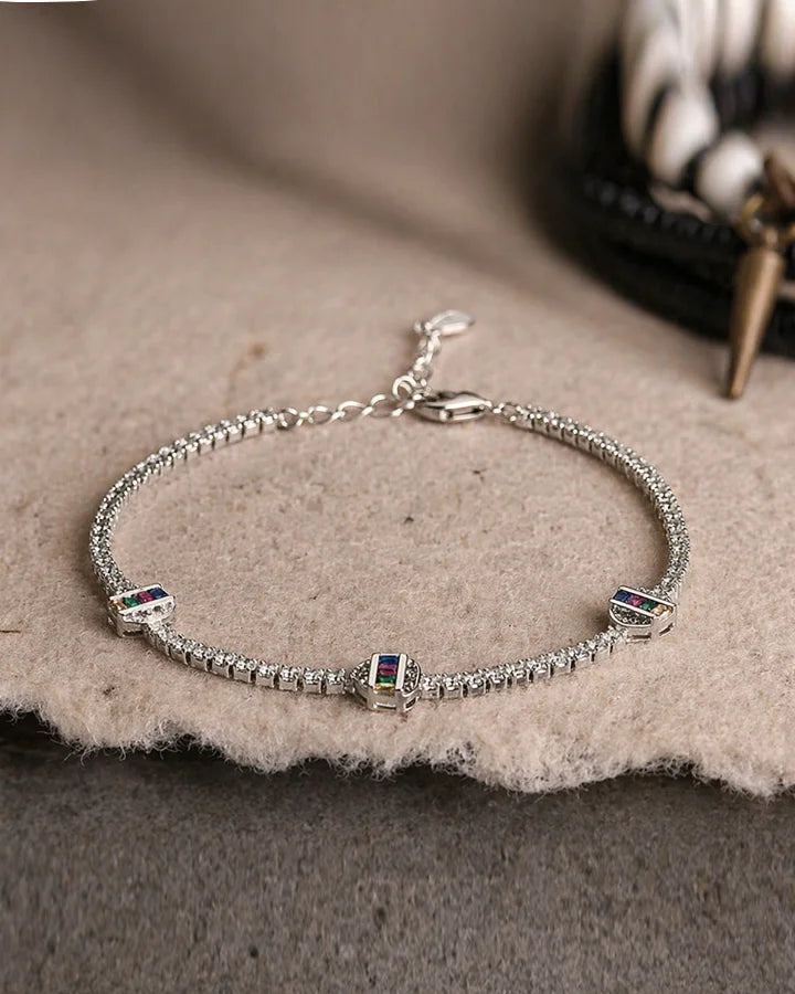 Link Tennis Bracelet in 92.5 Silver
