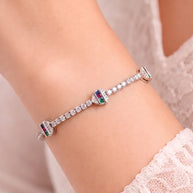 Link Tennis Bracelet in 92.5 Silver