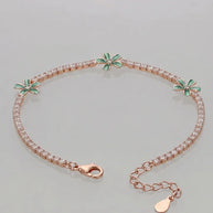Green Flora Bracelet  in 92.5 Silver