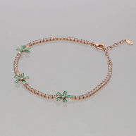 Green Flora Bracelet  in 92.5 Silver