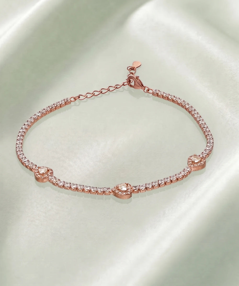 Pink Aura Bracelet in 92.5 Silver