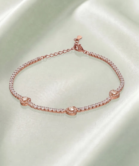 Pink Aura Bracelet in 92.5 Silver