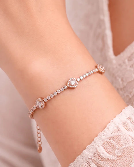 Pink Aura Bracelet in 92.5 Silver