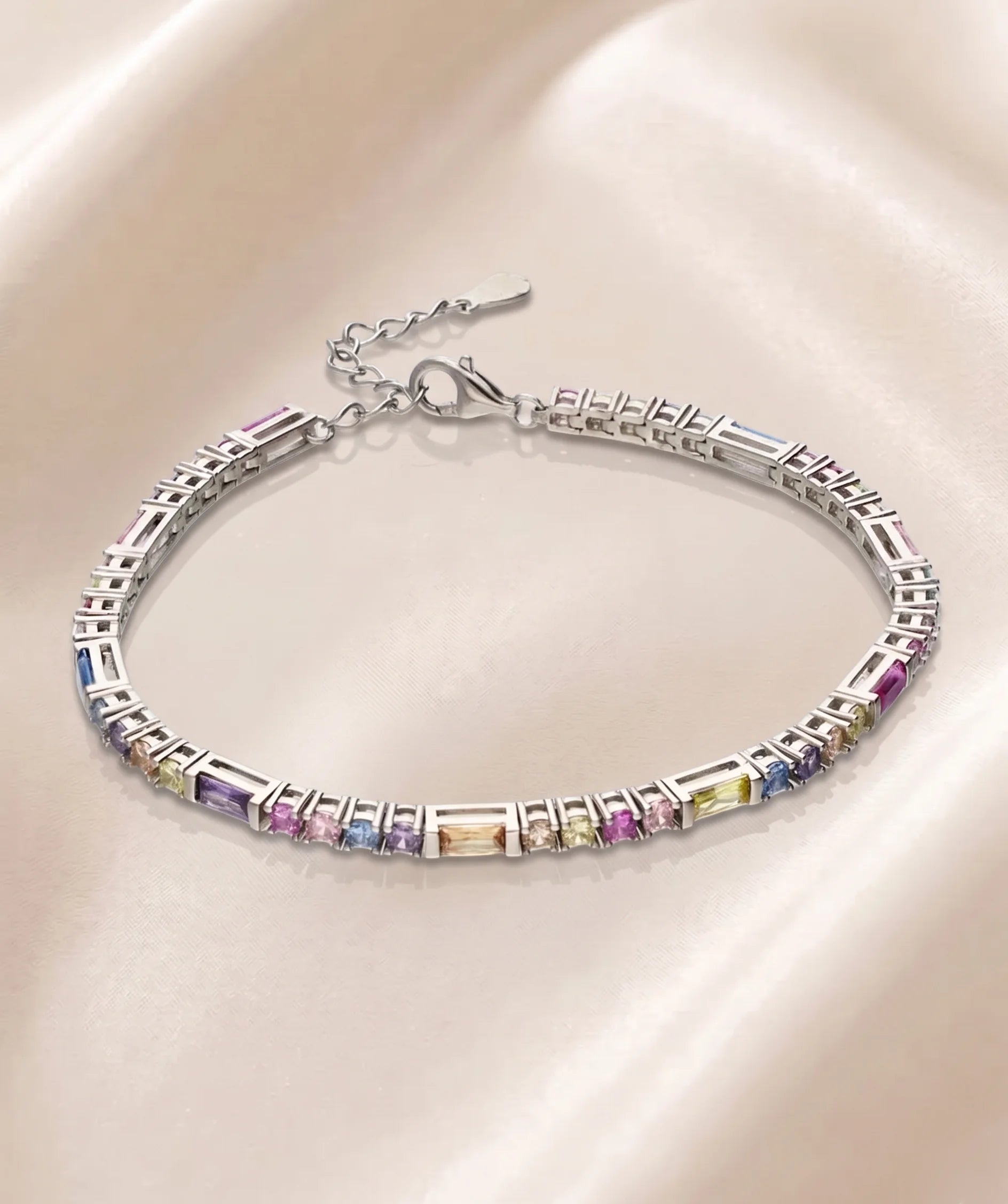 Multicolor Bracelet in 92.5 Silver