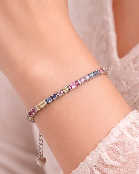 Multicolor Bracelet in 92.5 Silver