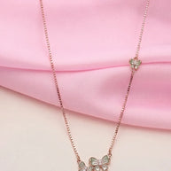 Twin Bow Chain  in 92.5 Silver